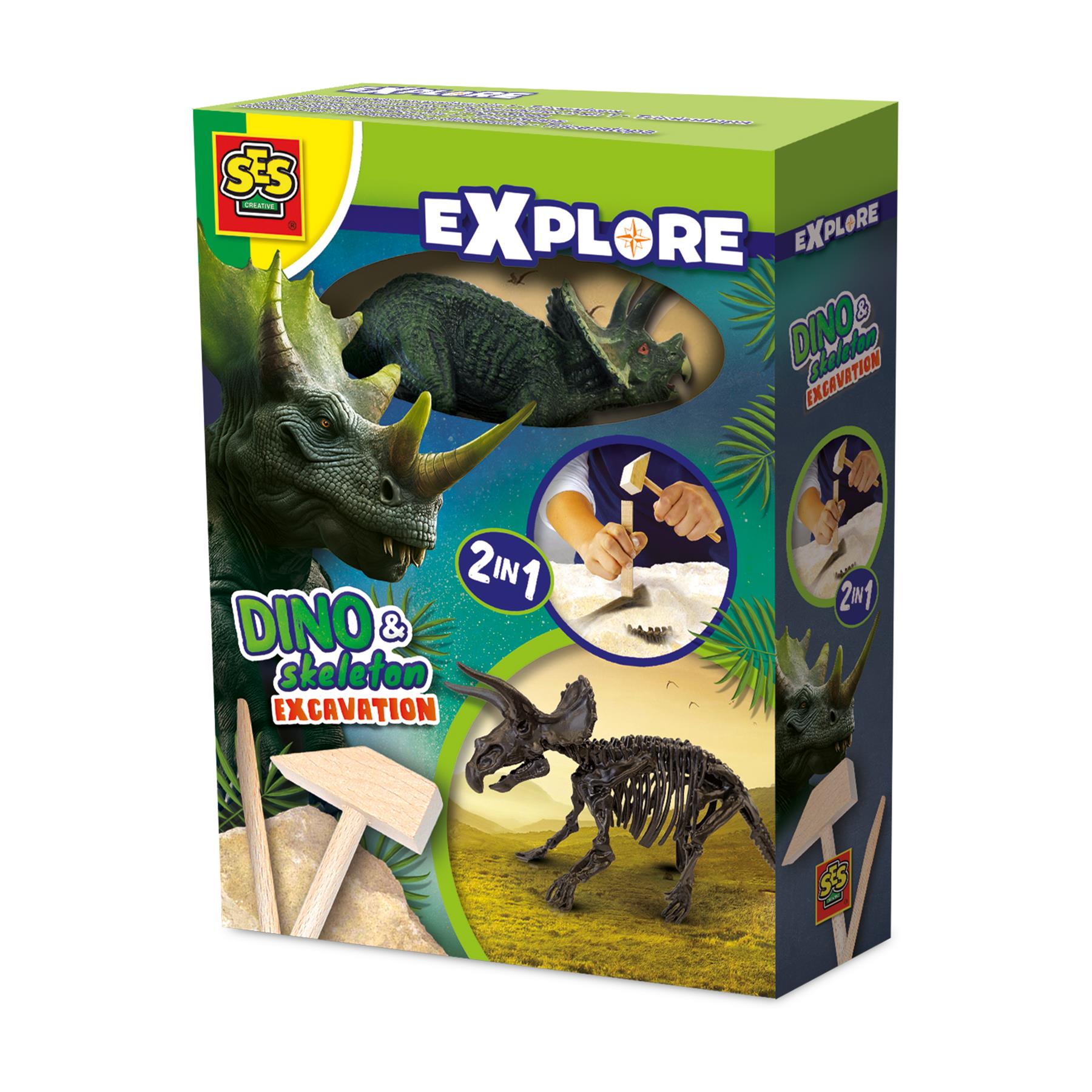 Dino and skeleton excavation 2 in 1 - Triceratops