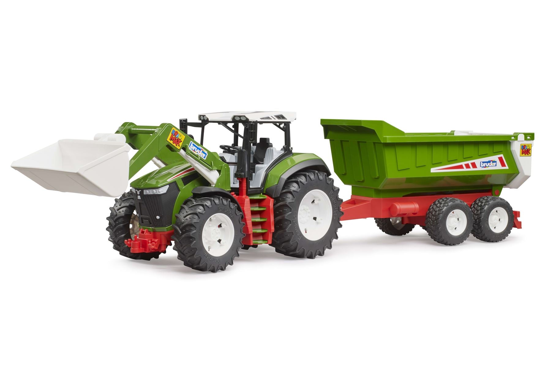ROADMAX Tractor with frontloader + tipping trailer - 17325
