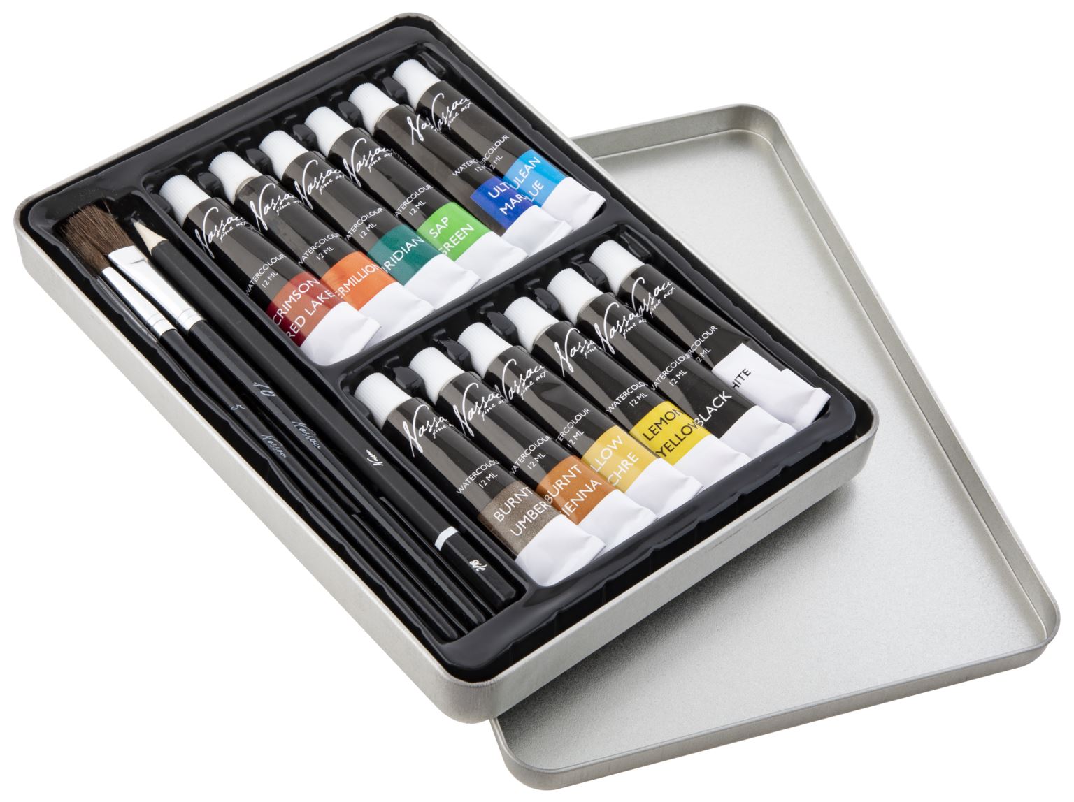 Paint set, aquarel, 16 pcs in tin box