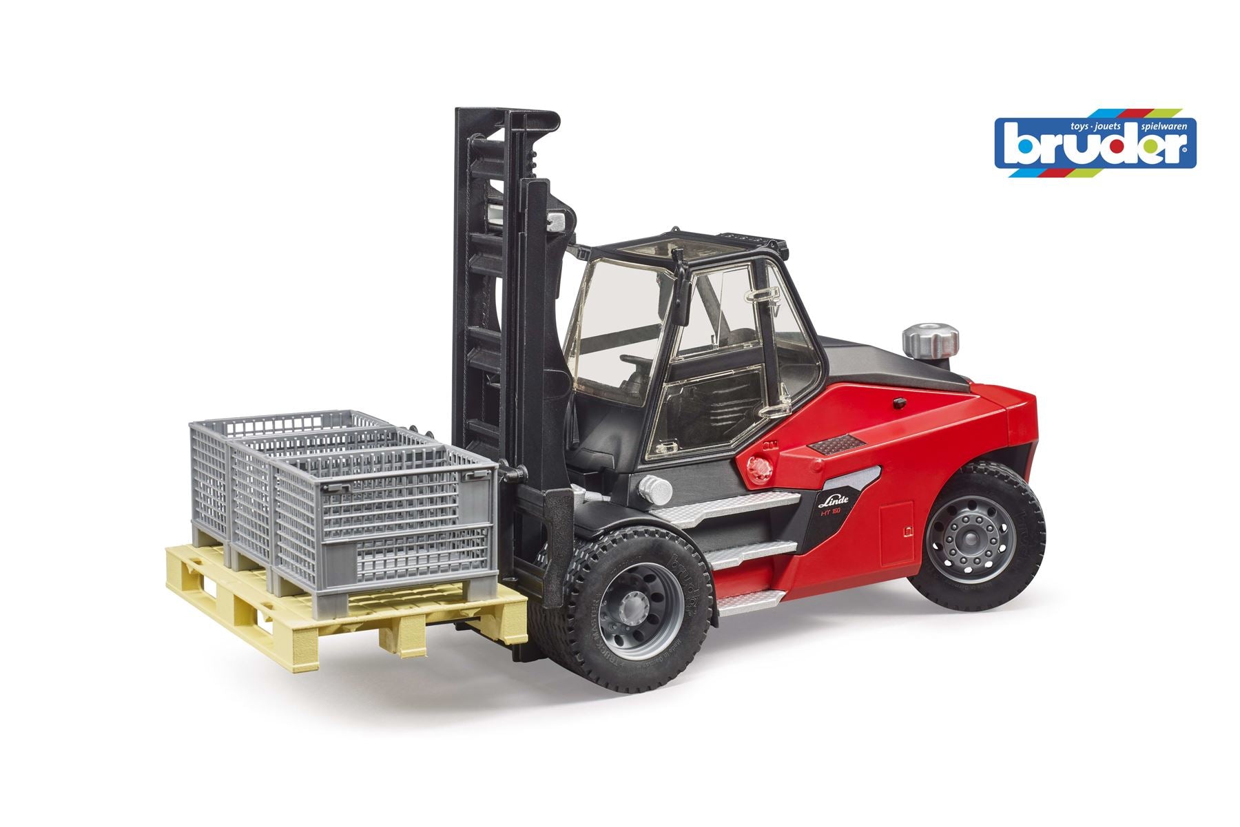 Linde HT160D Forklift with pallet and 3 pallet cages