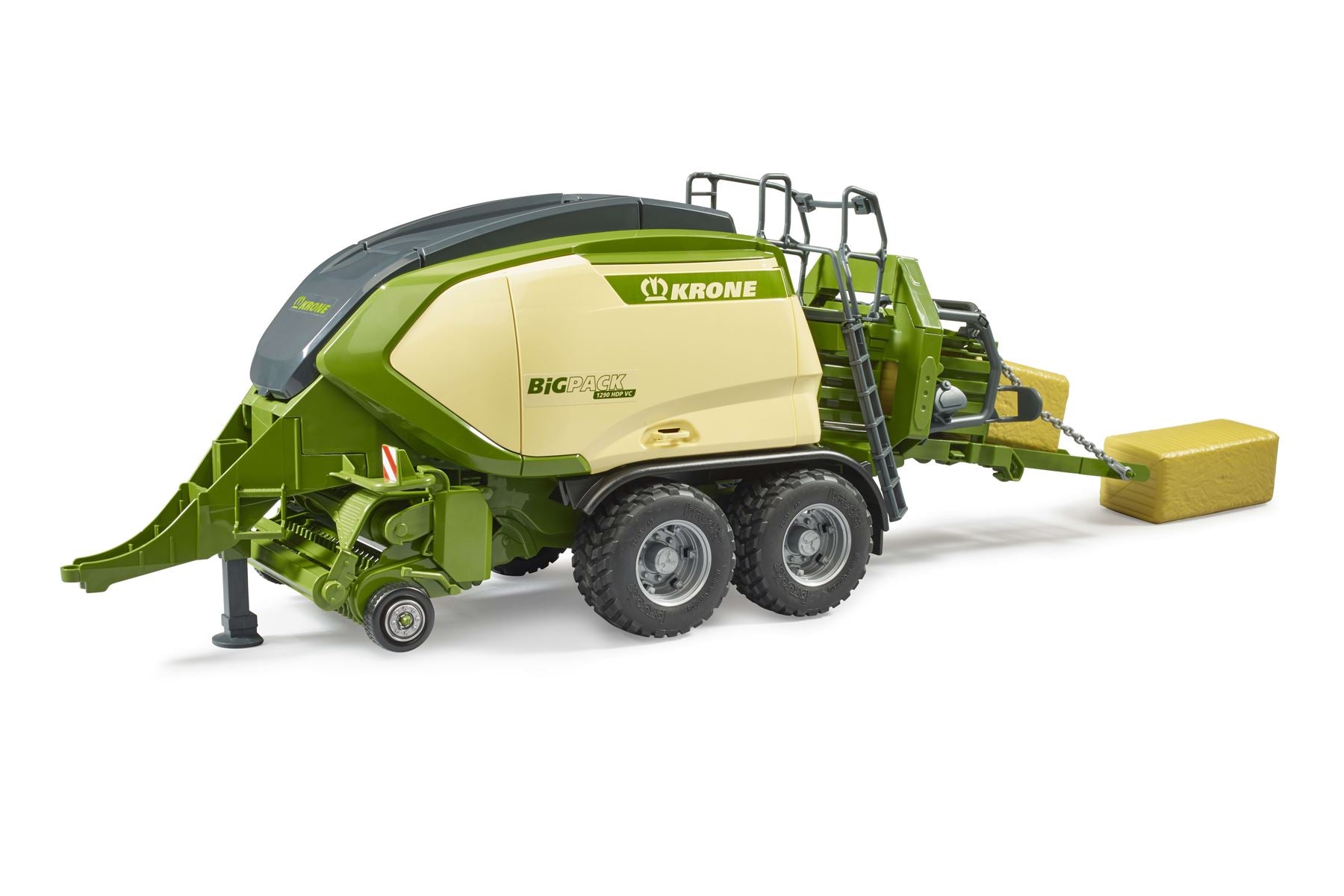 Krone BiG Pack 1290 HDP VC with 2 square bales of hay