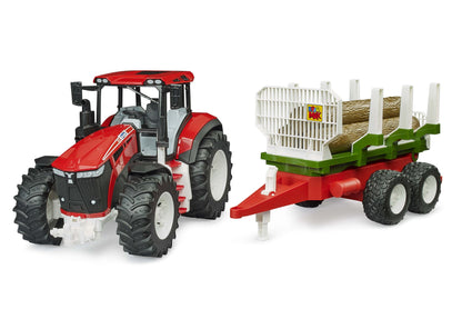 ROADMAX Tractor with forestry trailer and 3 trunks