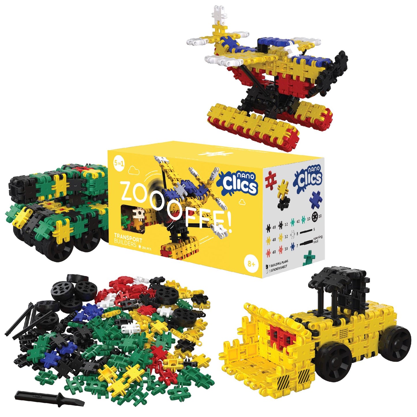 Nano Clics - Transport - 250 Pieces