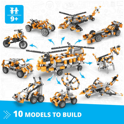 Inventor Motorized Double-Blade Helicopter w 10 Models