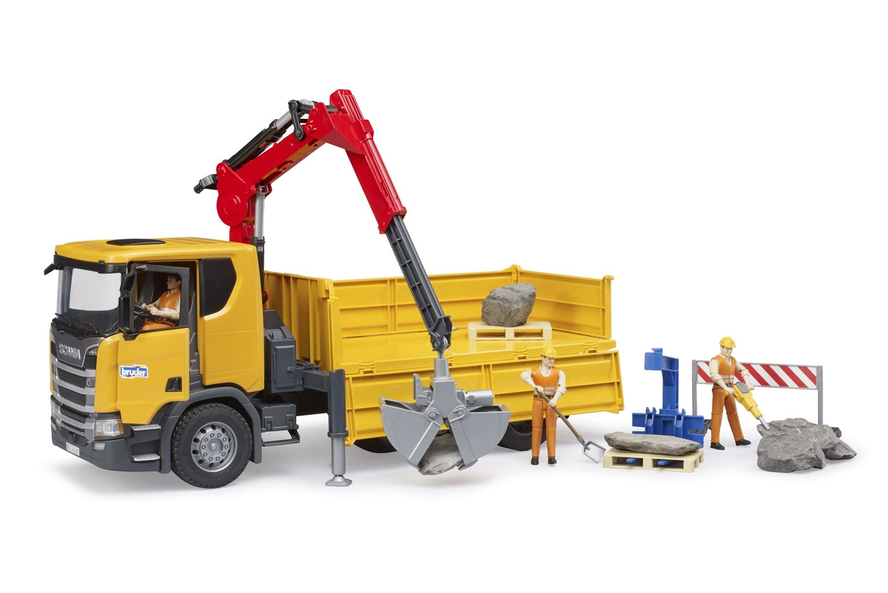 Scania Super 560R Construction truck with crane and 2 pallet
