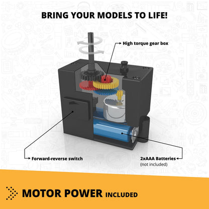 CREATIVE BUILDER TALL CRANE MACHINERY MOTORIZED SET