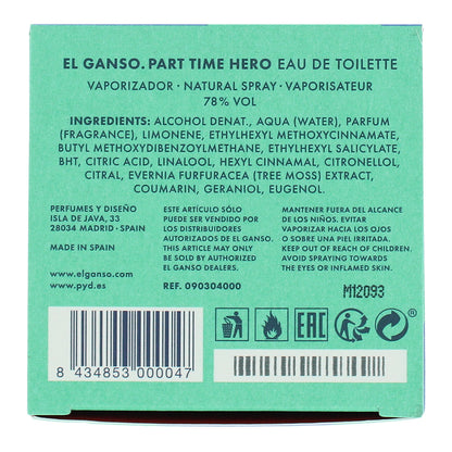 El Ganso Part Time Hero Eau de Toilette 125ml Spray