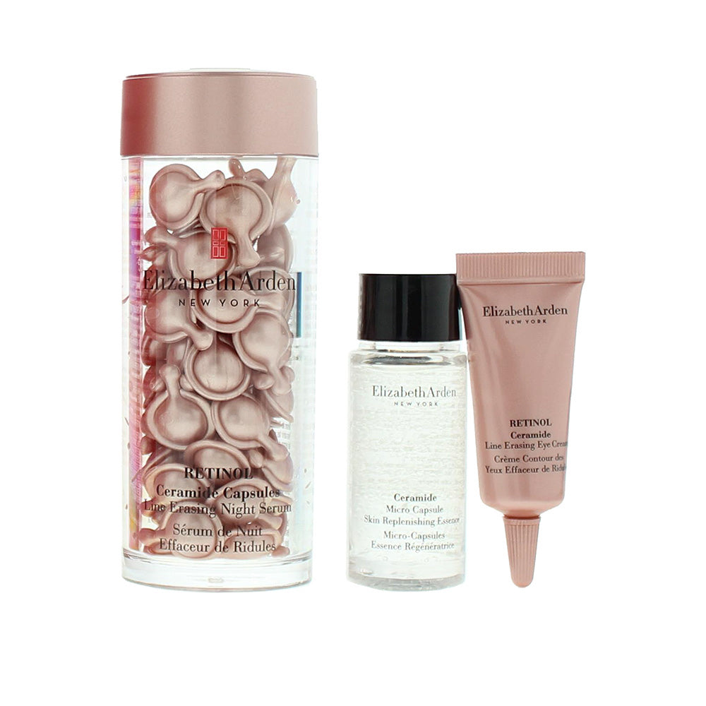 Elizabeth Arden Ceramide Gift Set 60 Capsules Retinol Ceramide Serum + 10ml Ceramide Micro Capsules Essence + 5ml Retinol Ceramide Eye Cream