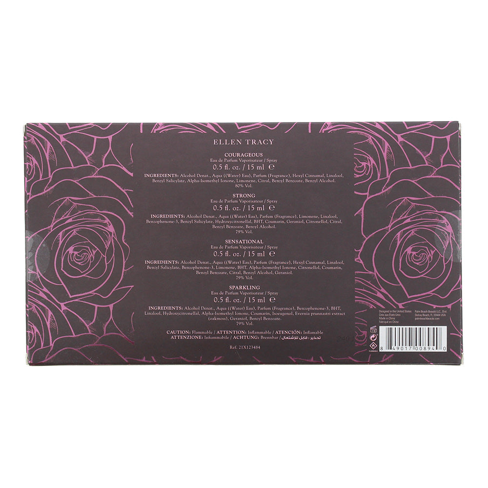 Ellen Tracy Gift Set 15ml Courageous EDP + 15ml Strong EDP + 15ml Sensational EDP + 15ml Sprakling EDP