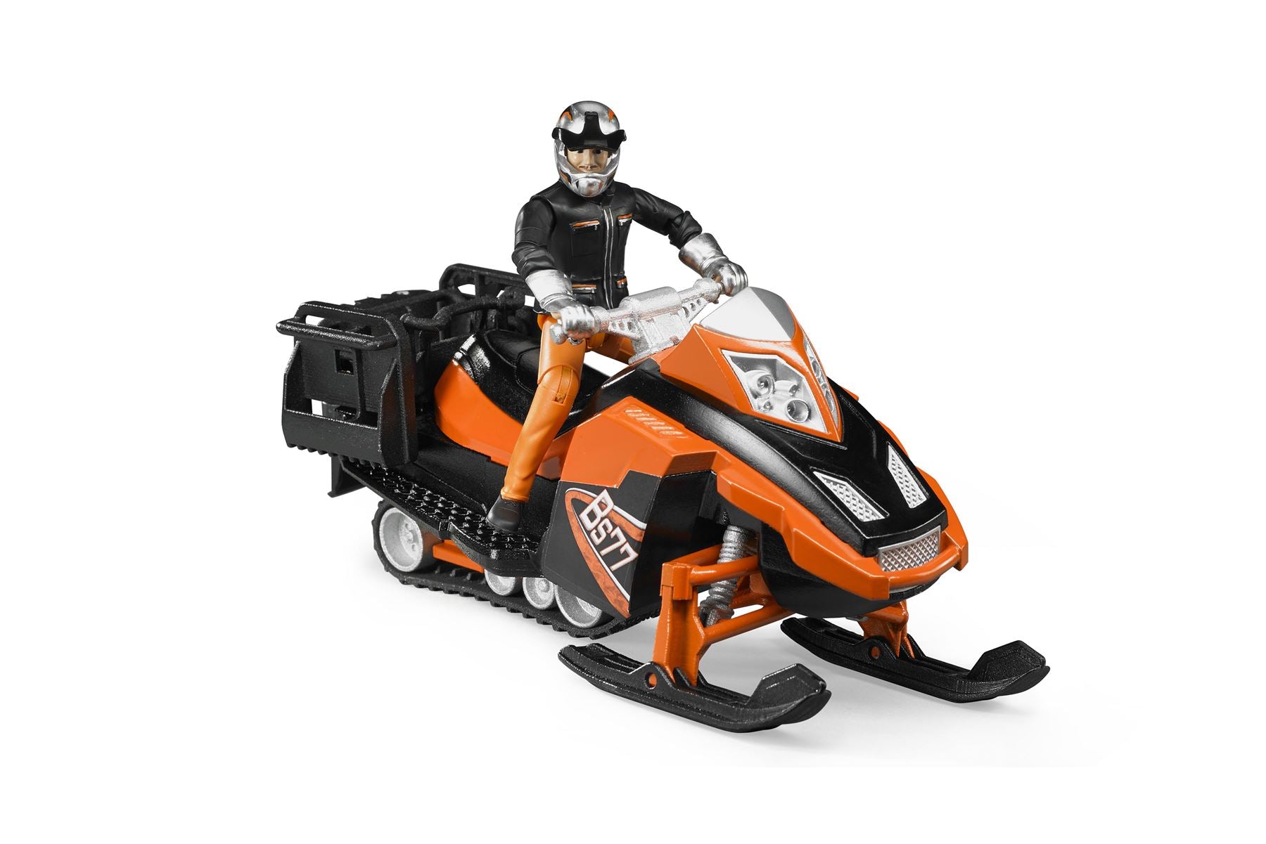 Snowmobil with driver and accessories