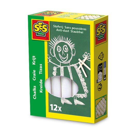 Chalks white 12 pieces