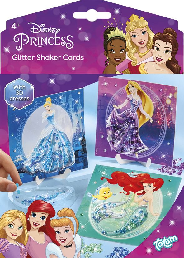 DISNEY PRINCESS GLITTER SHAKER CARDS