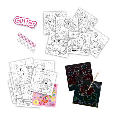 Activity colouring book glitter 3 in 1