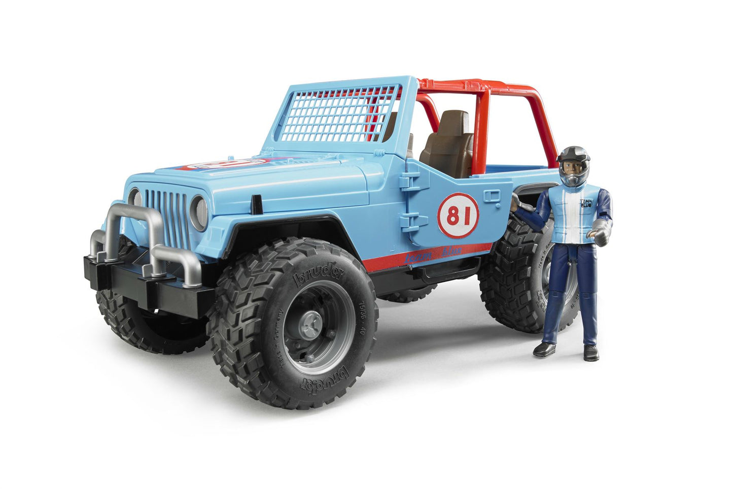 Jeep Cross Country racer blue with driver