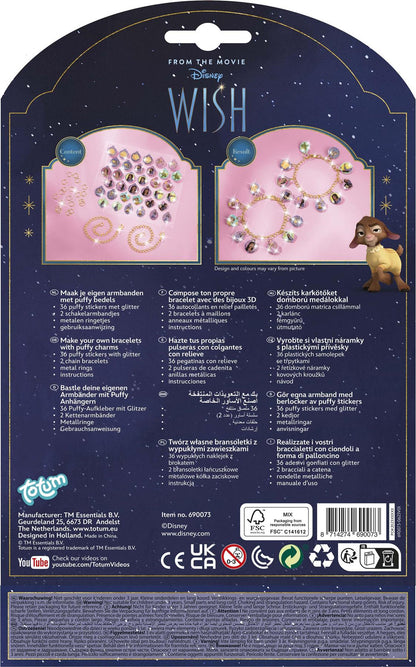 DISNEY WISH GLITTER CHARM BRACELETS
