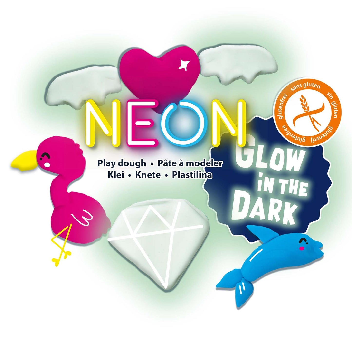 Dough - Neon and Glow in the dark dough 4x90gr