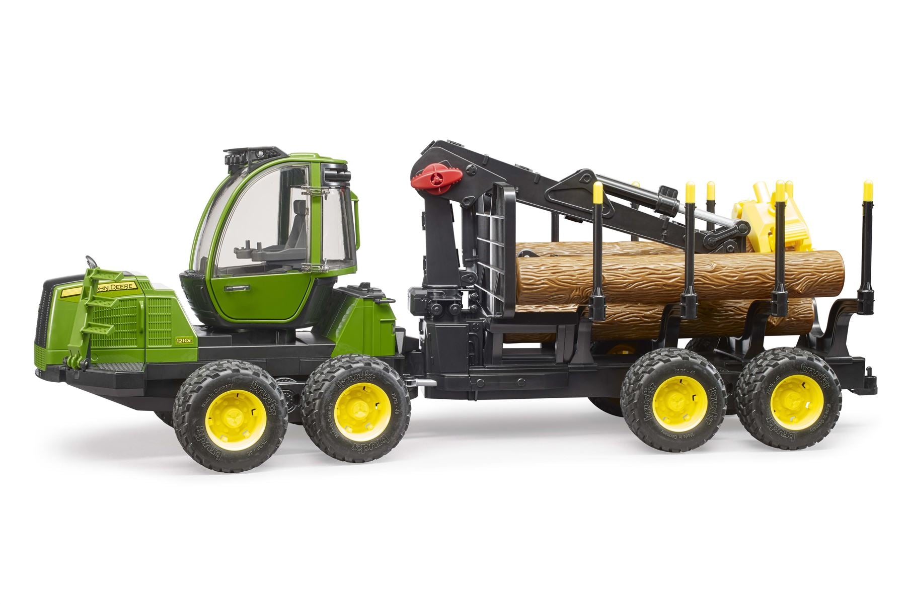 John Deere 1210E Forwarder with grab and 4 trunks