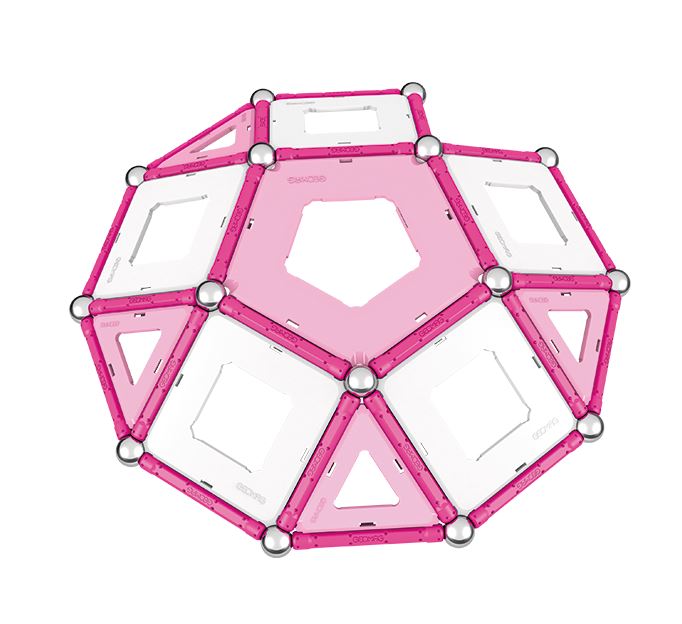 Geomag Kids Panel Pink Magnetic Shapes - 68 Pieces