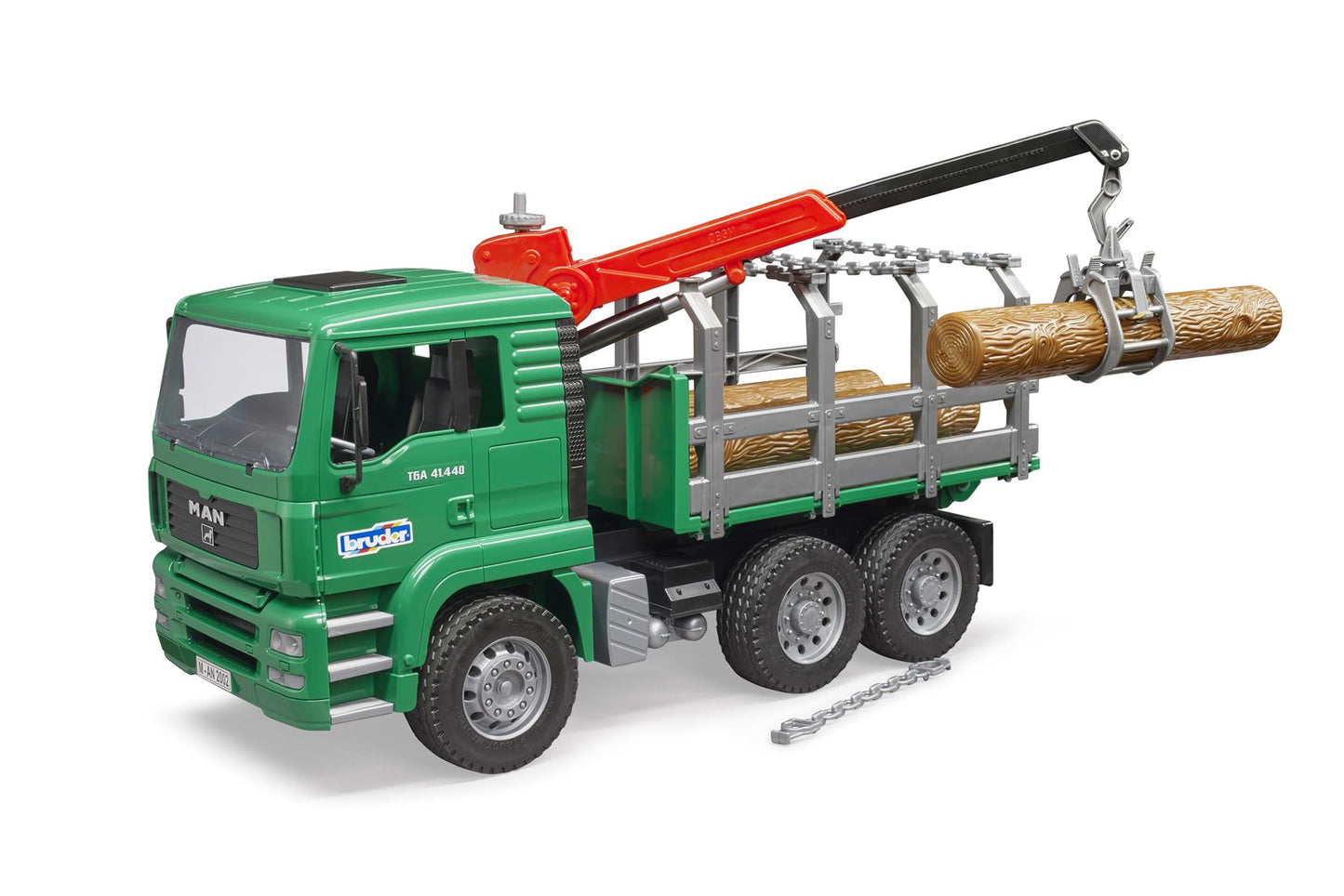 MAN TGA Timber truck with loading crane and 3 trunks