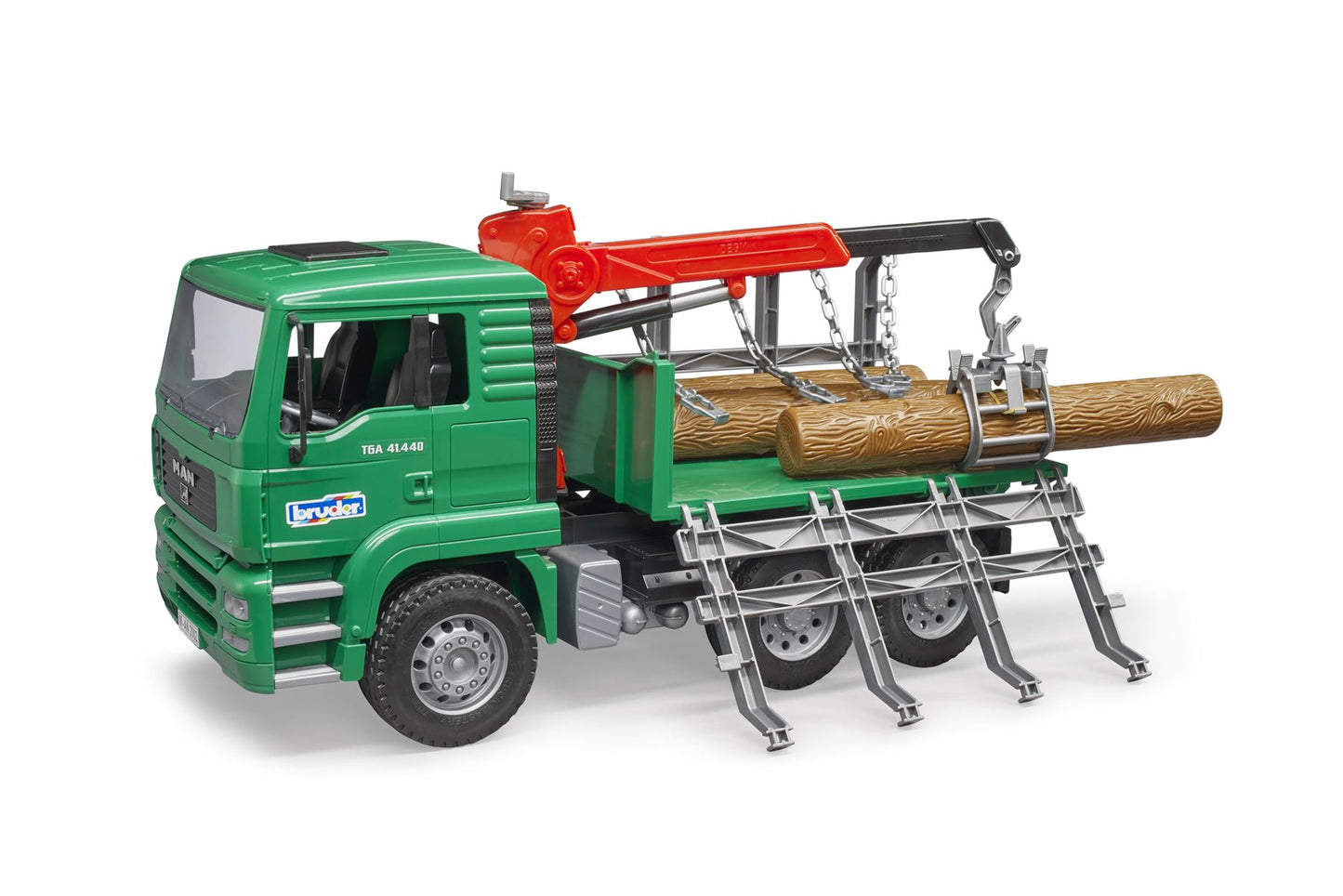 MAN TGA Timber truck with loading crane and 3 trunks