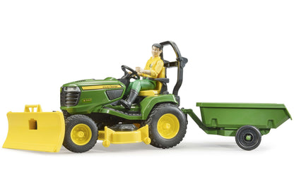 bworld John Deere Lawn tractor with trailer and gardener