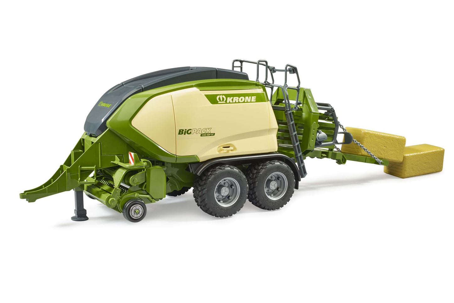 Krone BiG Pack 1290 HDP VC with 2 square bales of hay