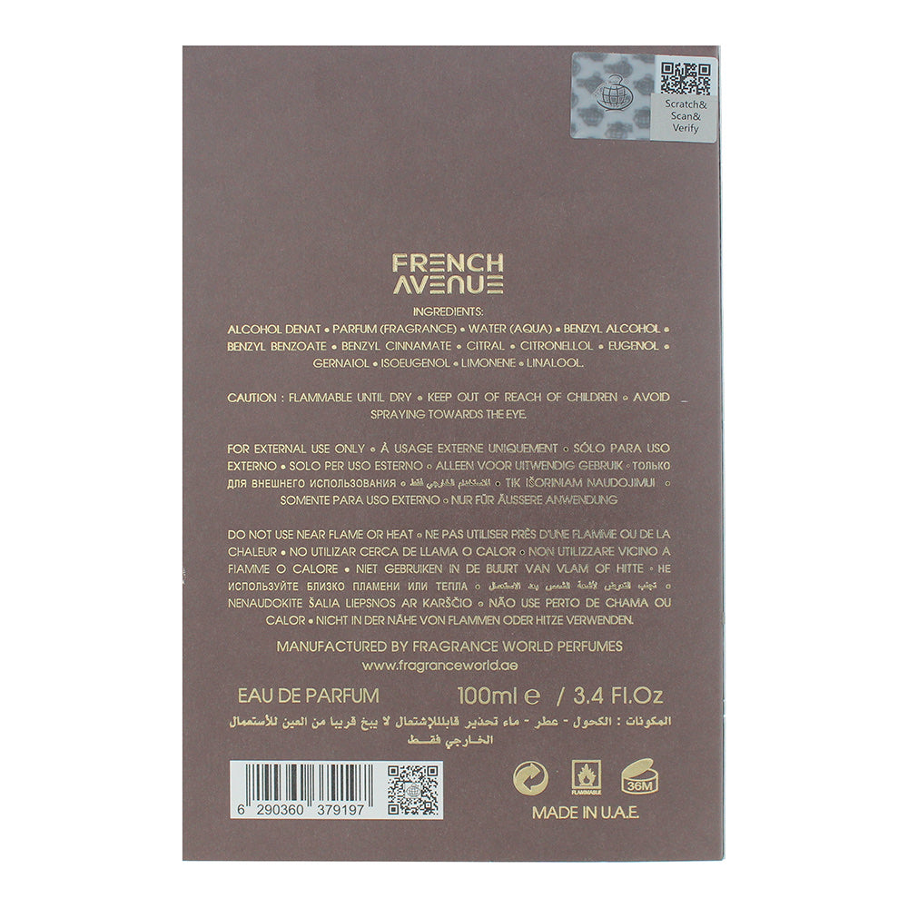 French Avenue Chocola Addict Eau de Parfum 100ml Spray