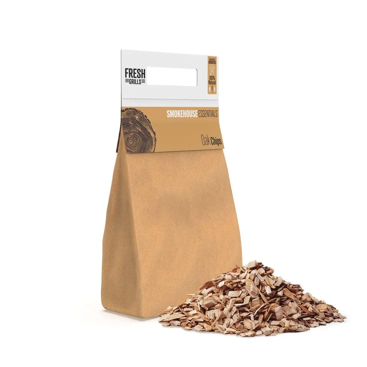 Fresh Grills Wood Chips for BBQ Grill, Wood Fired Pizza Oven, Kamado and Outdoor Smokers - 142240