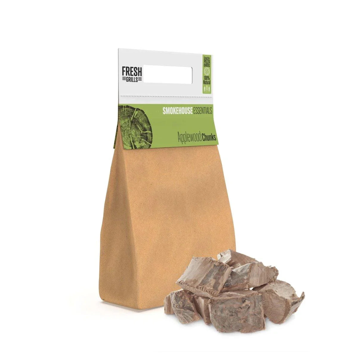 Fresh Grills Wood Chunks for BBQ Grill, Wood Fired Pizza Oven, Kamado and Outdoor Smokers - 1.5 kg - 142227