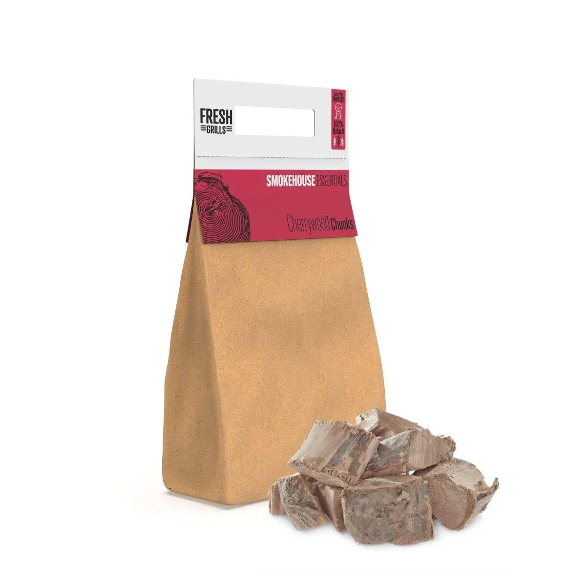 Fresh Grills Wood Chunks for BBQ Grill, Wood Fired Pizza Oven, Kamado and Outdoor Smokers - 1.5 kg - 142227