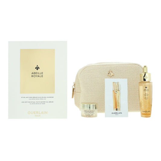 Guerlain Abeille Royale Gift Set: Day Cream 7ml - Oil In Water Serum 30ml - Renew Repair Serum 7 x 0.6g + Case