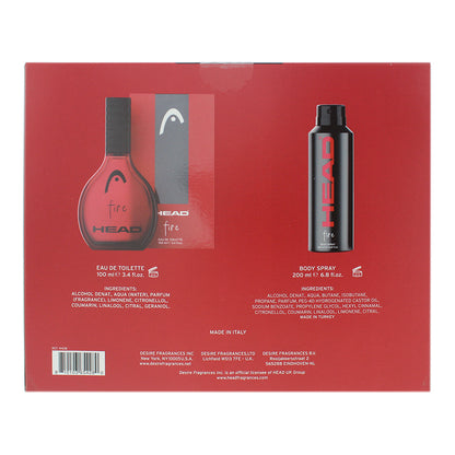 Head Fire Gift Set: EDT 100ml - Deodorant Spray 200ml
