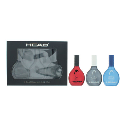 Head Men 3 Piece Gift Set: Attitude EDT 50ml - Fire EDT 50ml - Motion EDT 50ml
