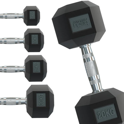 Body Revolution 2 x 20kg Hex Dumbbells