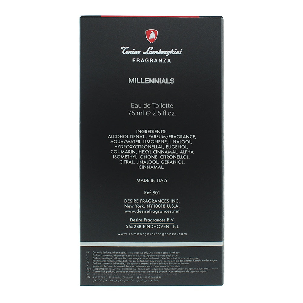 Lamborghini Millennials Eau de Toilette 75ml Spray