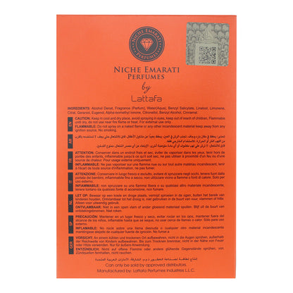 Lattafa Niche Emarati Durrah Eau de Parfum 100ml Spray