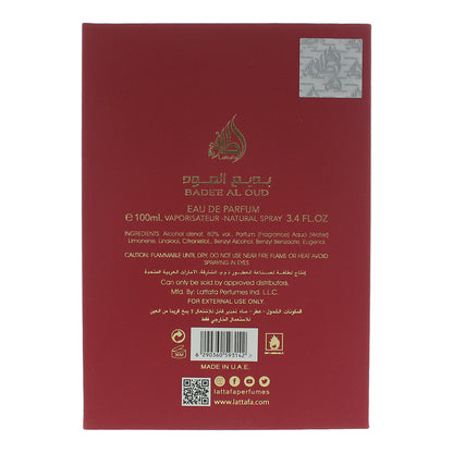 Lattafa Perfumes Bade'e Al Oud Sublime Eau de Parfum 100ml Spray