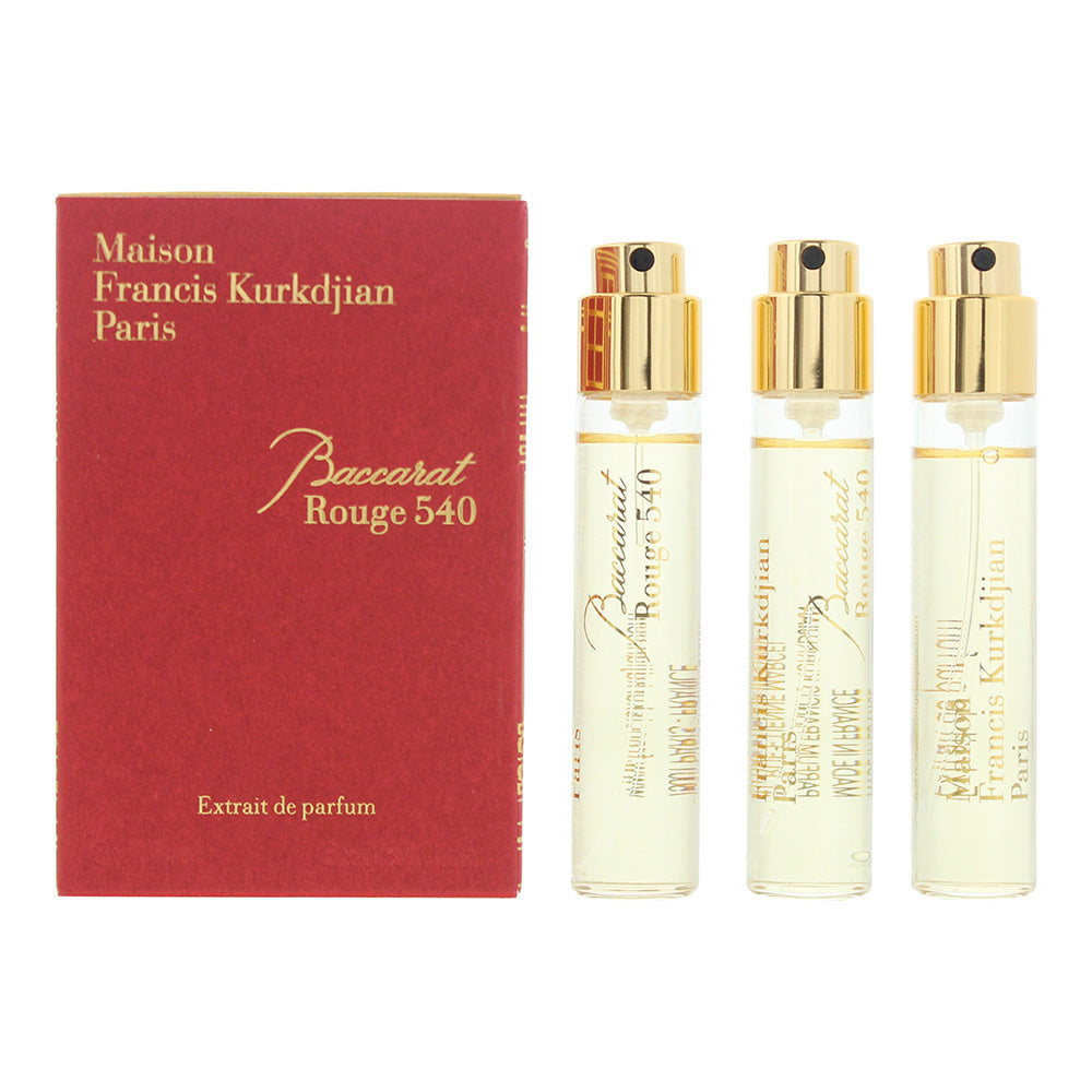 Maison Francis Kurkdjian Baccarat Rouge 540 Extrait de Parfum Travel Set 3 x 11ml Extrait de Parfum Refills