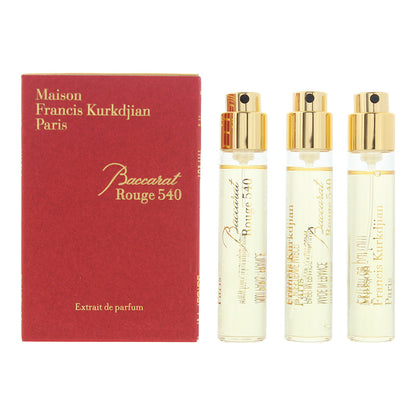 Maison Francis Kurkdjian Baccarat Rouge 540 Extrait de Parfum Travel Set 3 x 11ml Extrait de Parfum Refills