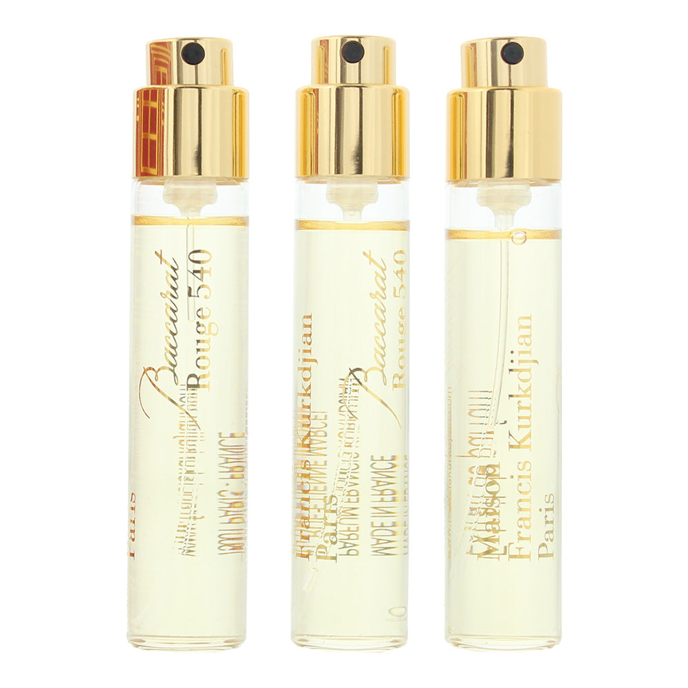 Maison Francis Kurkdjian Baccarat Rouge 540 Extrait de Parfum Travel Set 3 x 11ml Extrait de Parfum Refills