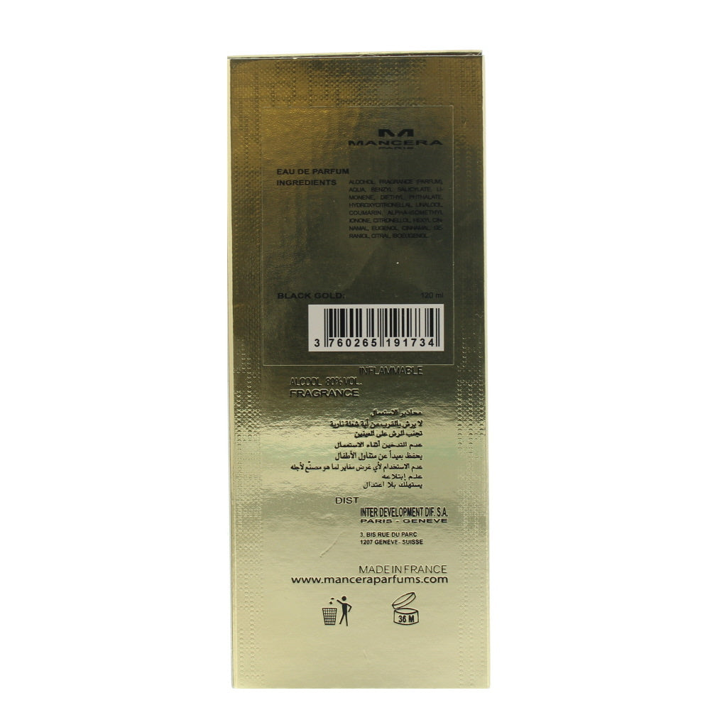 Mancera Black Gold Eau de Parfum 120ml Spray