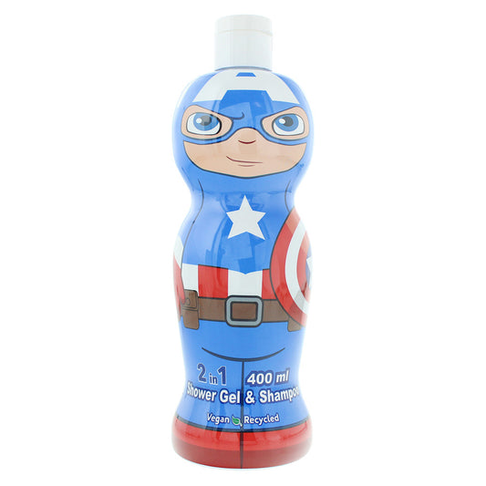 Marvel Captain America 1D Shower Gel & Shampoo 400ml