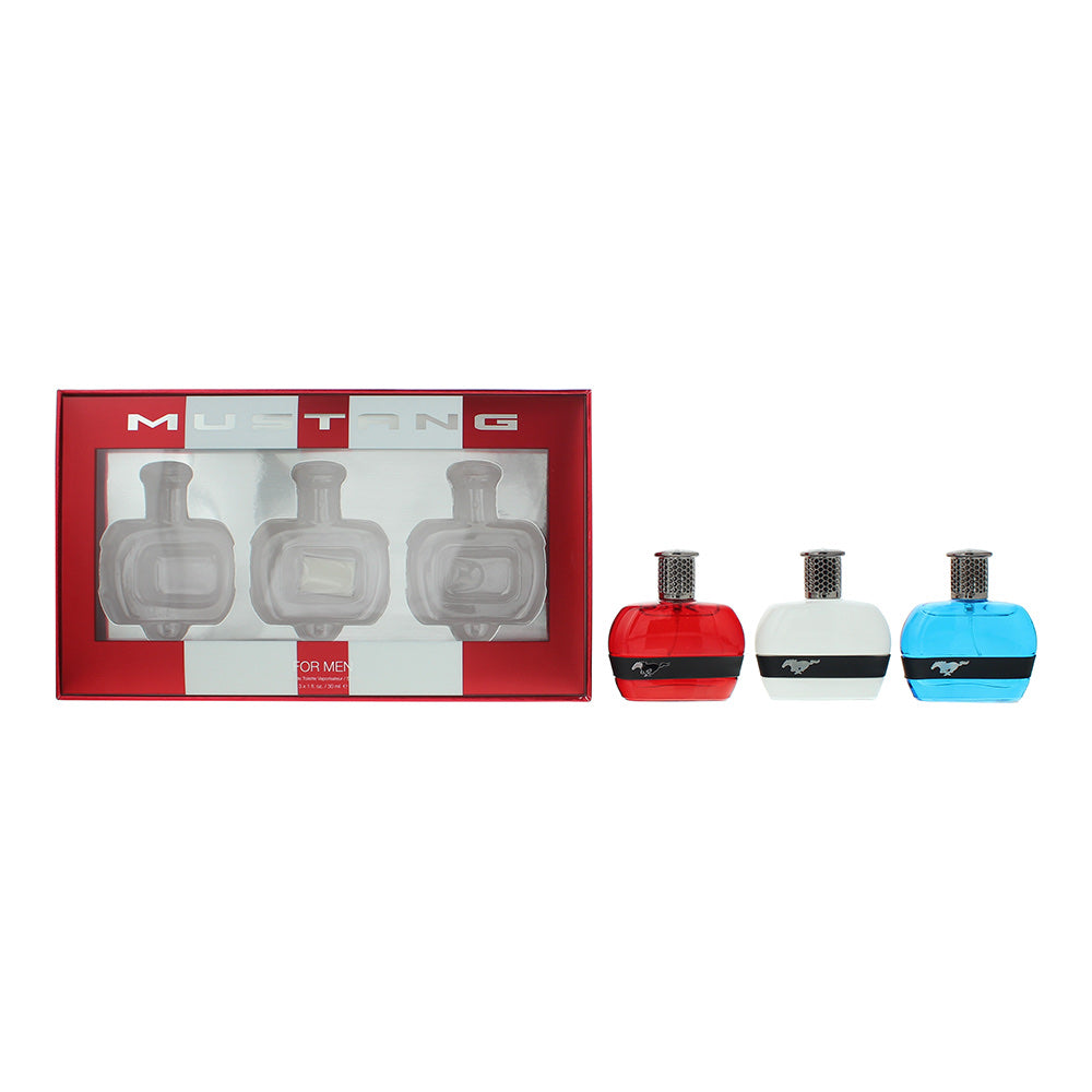 Mustang Gift Set 30ml Red EDT + 30ml White EDT + 30ml Blue EDT