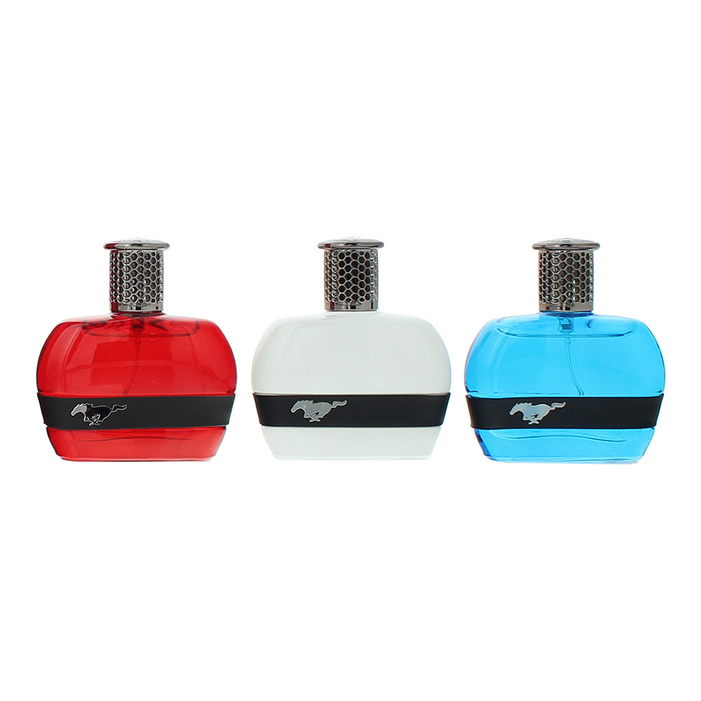 Mustang Gift Set 30ml Red EDT + 30ml White EDT + 30ml Blue EDT