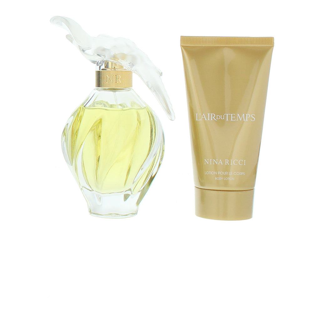Nina Ricci L'air Du Temps Gift Set 100ml EDT + 75ml Body Lotion