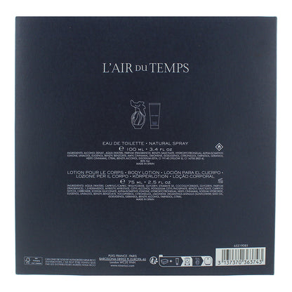 Nina Ricci L'air Du Temps Gift Set 100ml EDT + 75ml Body Lotion
