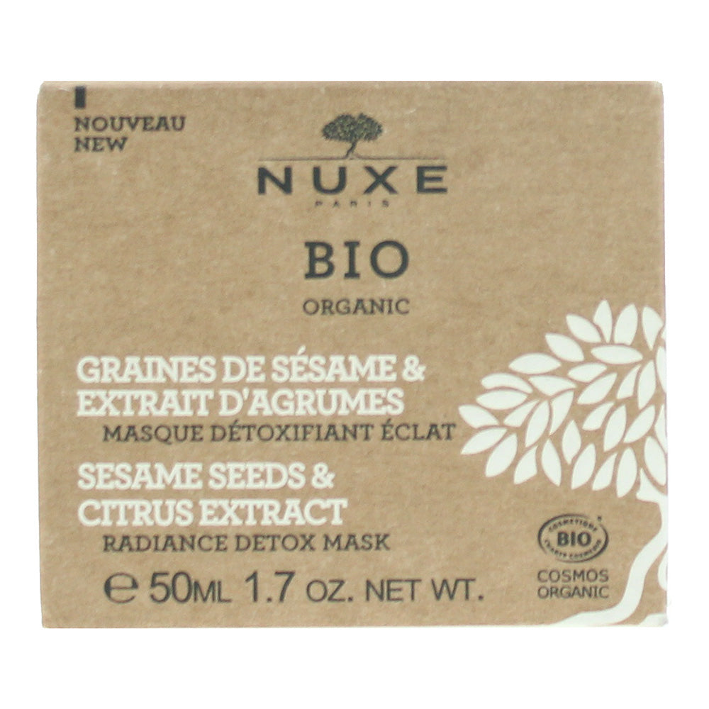 Nuxe Bio Organic Sesame Seeds & Citrus Extract Radiance Detox Mask 50ml