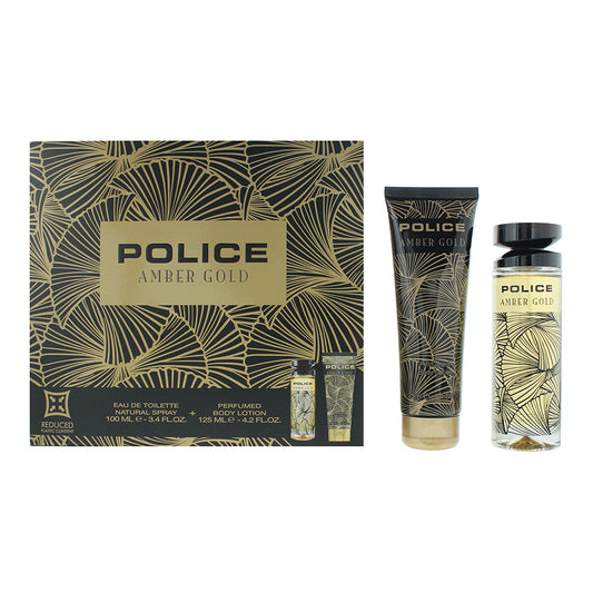 Police Amber Gold for Women Gift Set 100ml EDT + 125ml Body Lotion