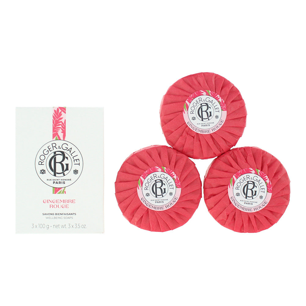 Roger & Gallet Gingembre Rouge Soap 3 x 100g