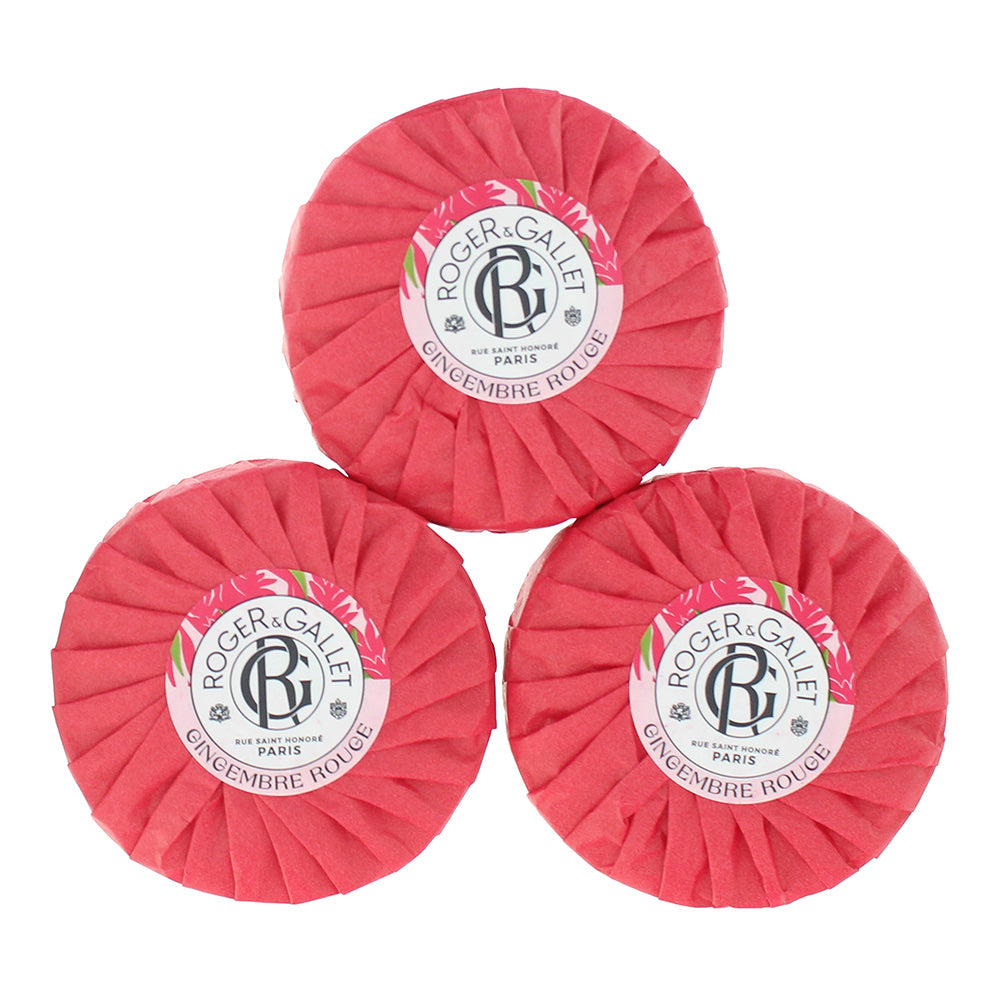 Roger & Gallet Gingembre Rouge Soap 3 x 100g